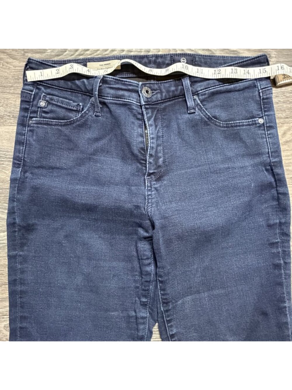 AG Adriano Goldschmied Prima Mid Rise Cigarette Skinny Jeans 28R Dark Wash USA - Picture 9 of 12